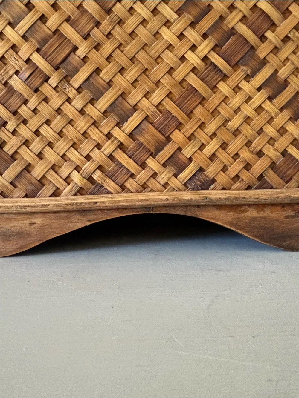 Woven Bamboo Storage Chest in Natural Brown